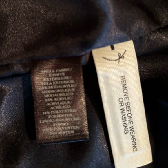 Elegant Faux Fur Coat by ANN TAYLOR in beautiful Navy NWT - Picture 12 of 16